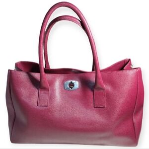 Furla Raspberry Leather Tote